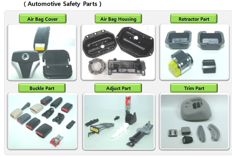 automobile parts safety system buckle airbag